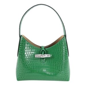 Longchamp XS Roseau Croc-Embossed Shoulder Bag